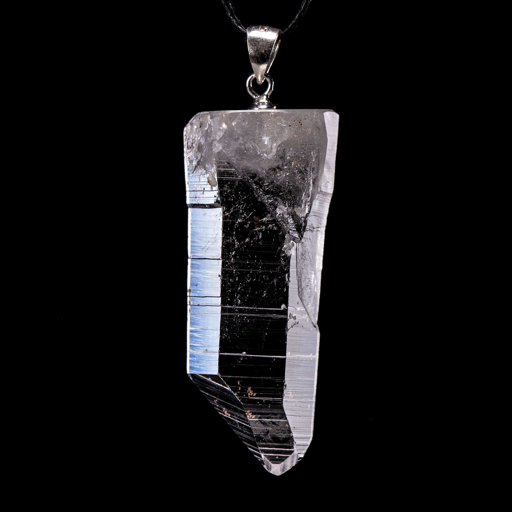 Natural Colombian Silver Light Lemurian Seed Pendant