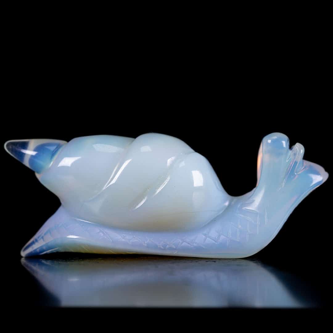 Opalite Snail Carving