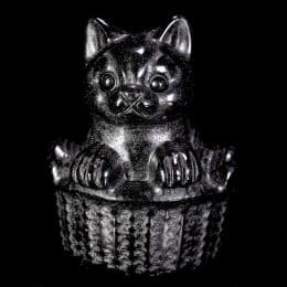 Polished Obsidian Cat Carving