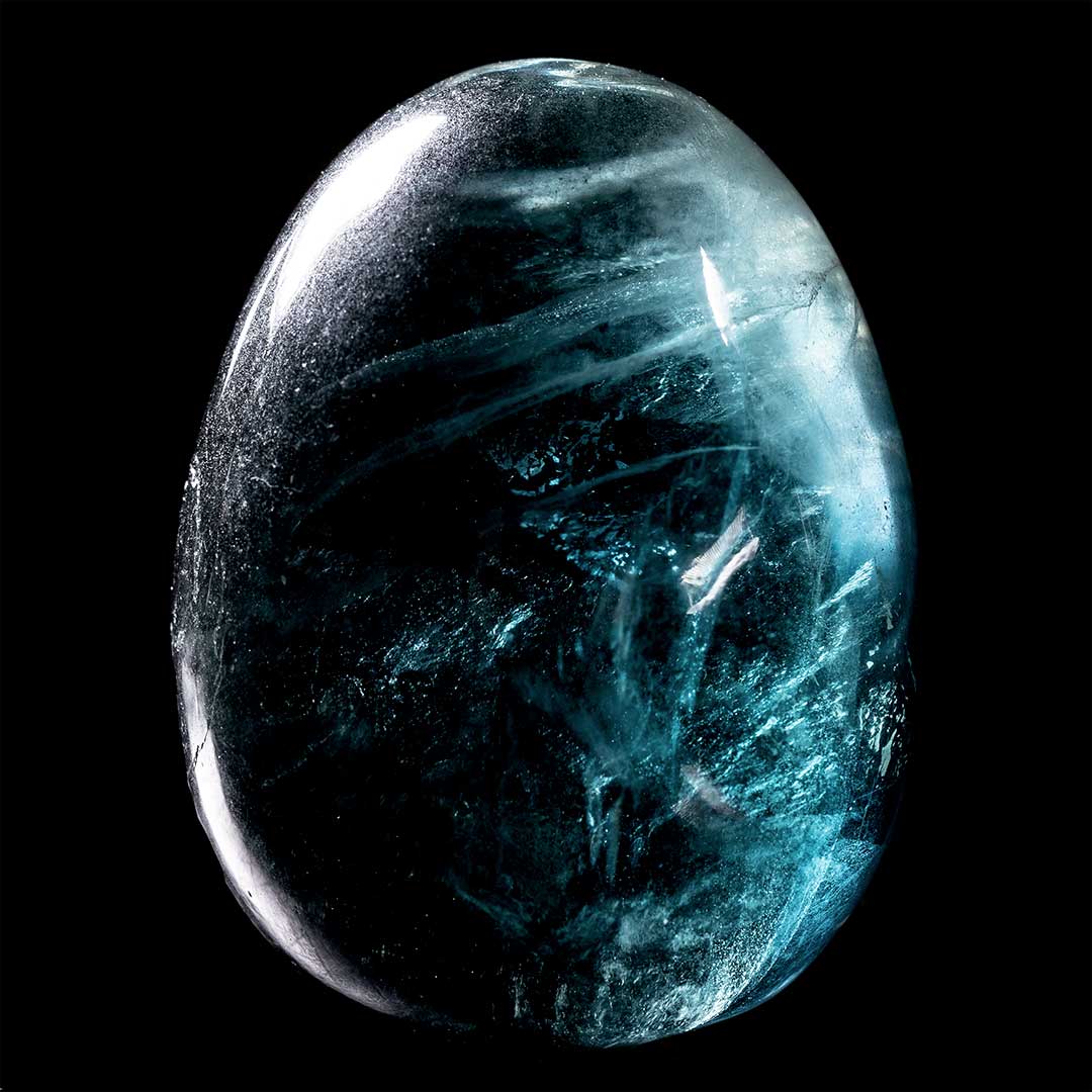 Polished DEEP Blue Fluorite Mini Egg