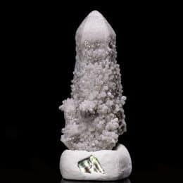 Dual Core Milky Quartz Crystal with Fluorescent Fluorite